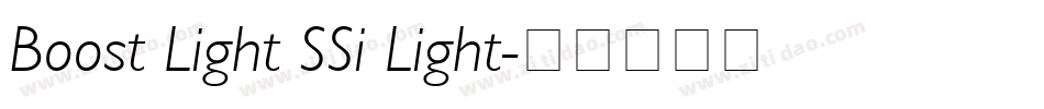 Boost Light SSi Light字体转换